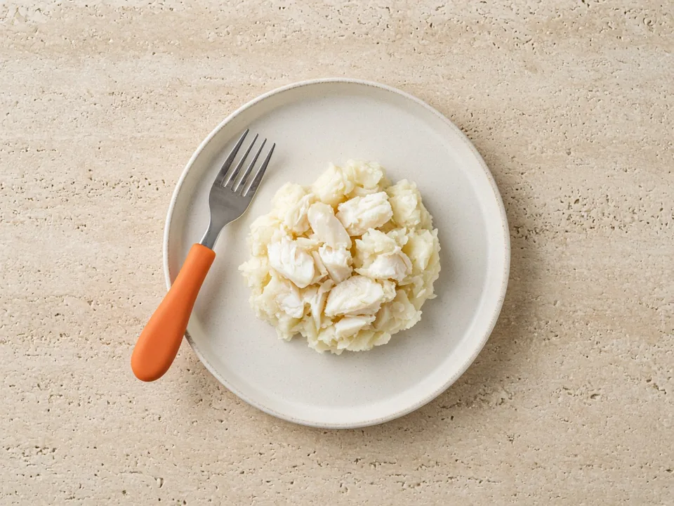 Pollock for 18 months+: flaked into family meals