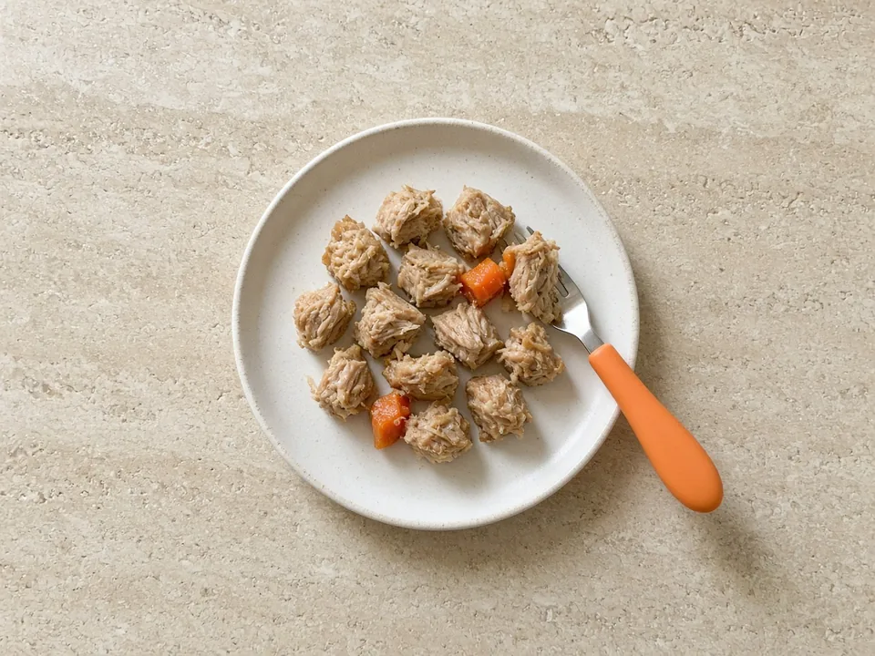 Pork for 18 months+: pieces or mixed into dishes