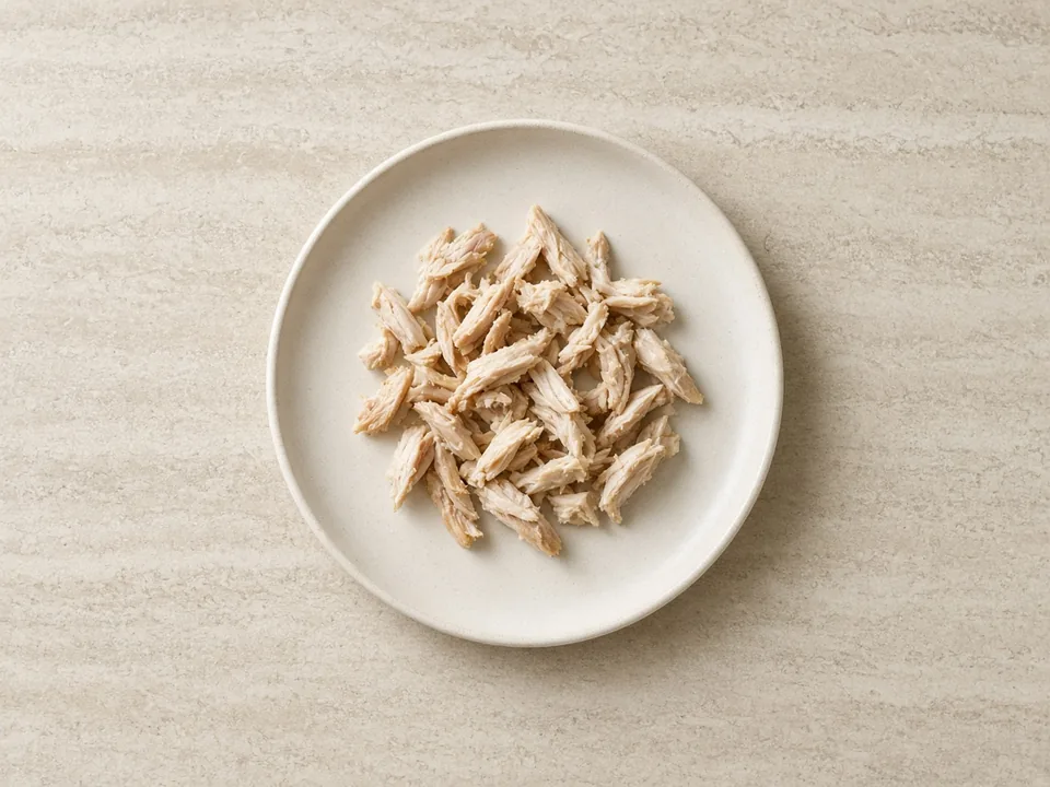 Pork for 9 months+: small soft shreds
