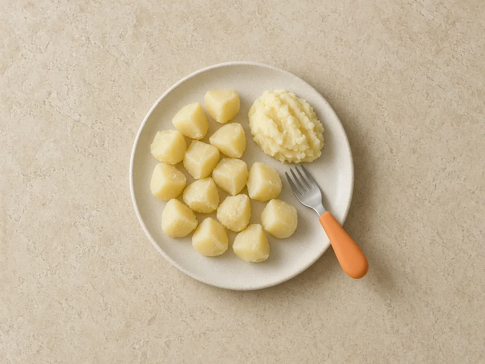 Potato for 12 months+: pieces, mash or in dishes