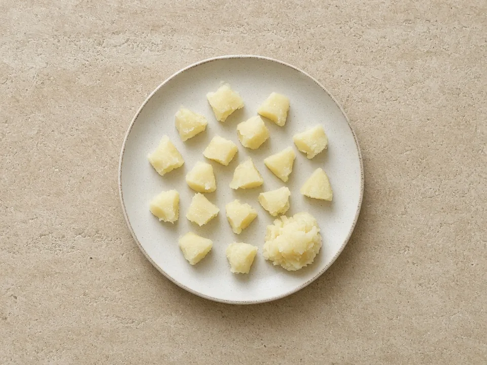Potato for 9 months+: small soft pieces or lumpy mash