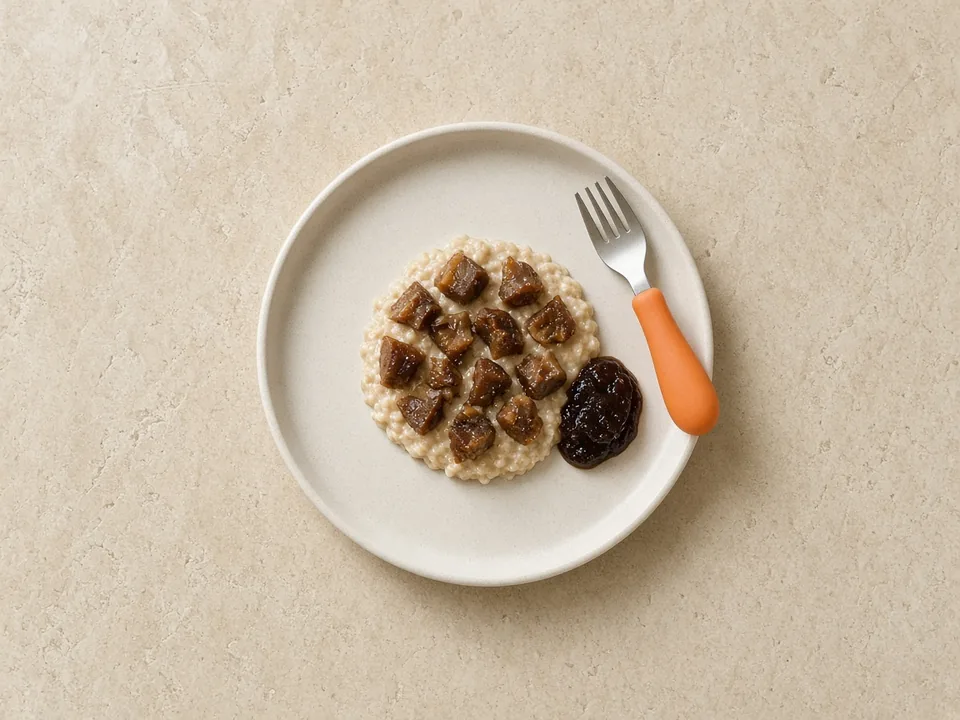 Prunes for 12 months+: soft chopped pieces or in dishes