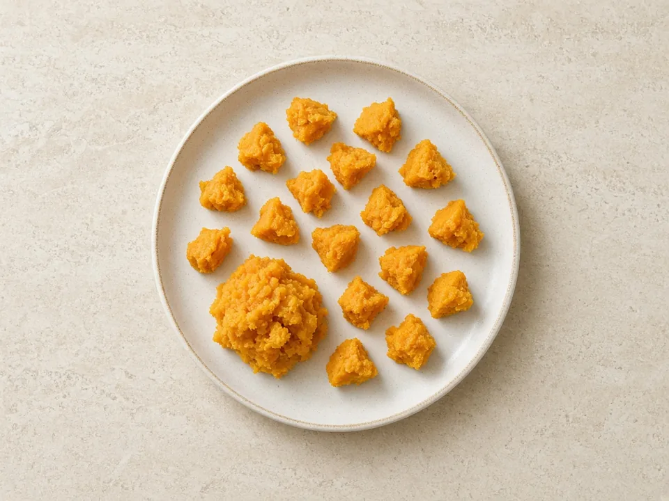 Pumpkin for 9 months+: small soft pieces or lumpy mash