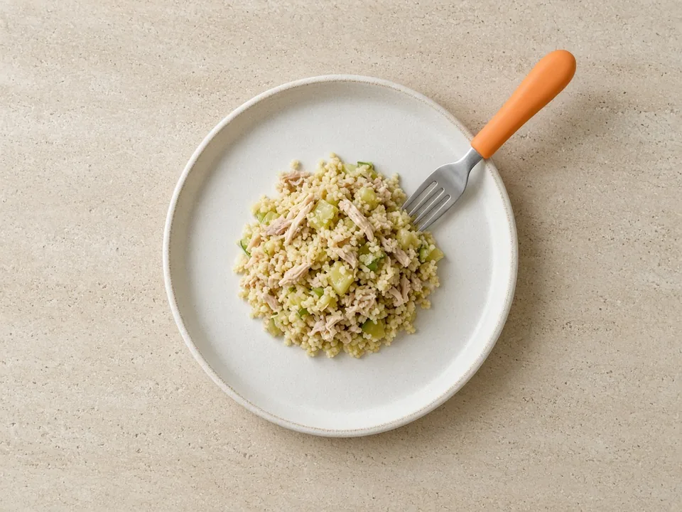 Quail for 12 months+: shredded, in family meals