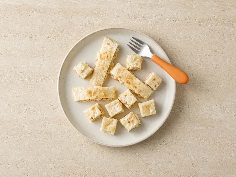 Quesadilla for 18 months+: family quesadillas, cut up
