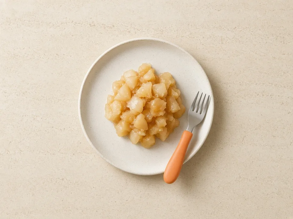 Quince for 12 months+: soft-cooked pieces or in dishes