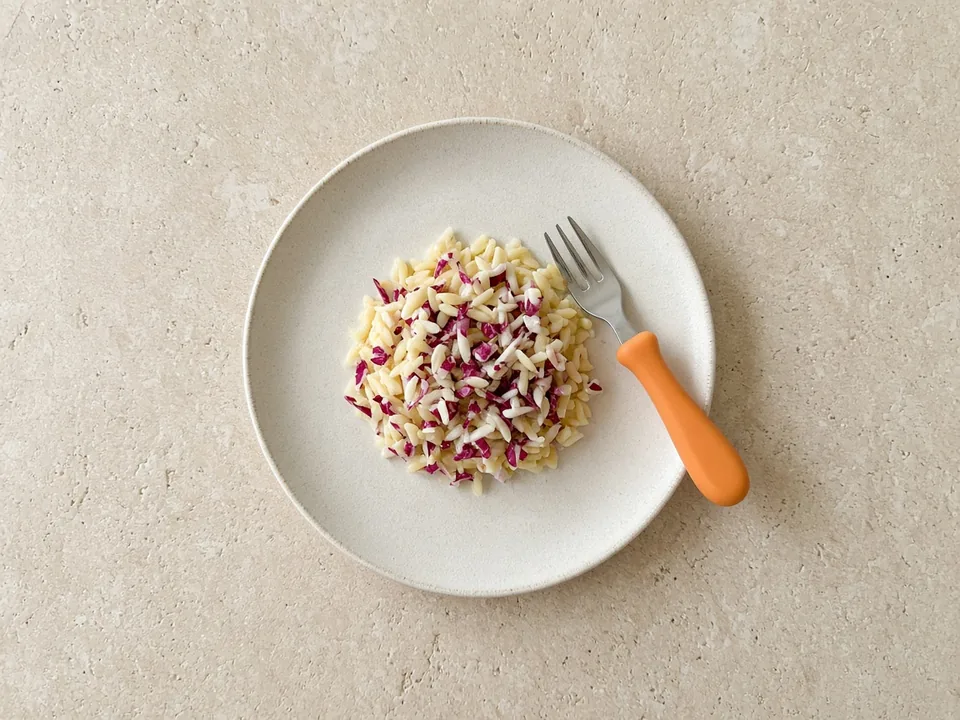 Radicchio for 12 months+: finely shredded raw, or cooked