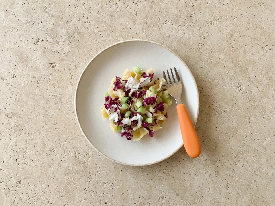 Radicchio for 18 months+: shredded or small pieces in salads and dishes