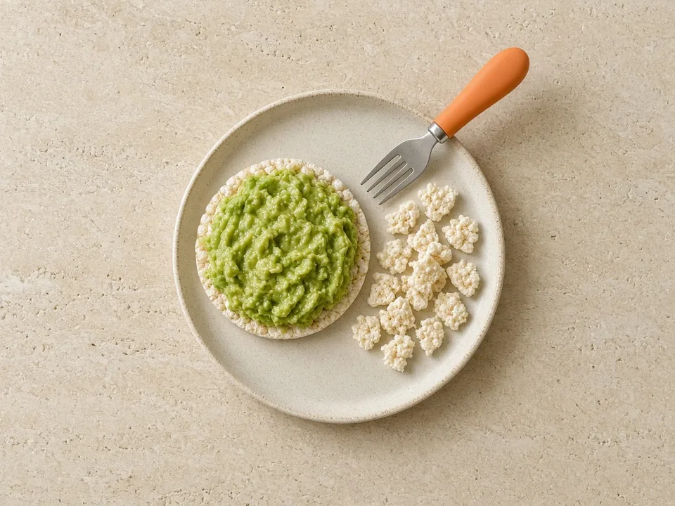 Rice cakes for 12 months+: plain rice cake in small pieces or with a soft topping