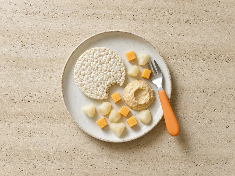 Rice cakes for 2 years+: an occasional snack, mixed with other grains
