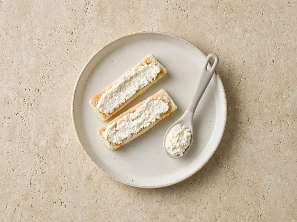 Ricotta for 6 months+: on a spoon, or spread on toast strips