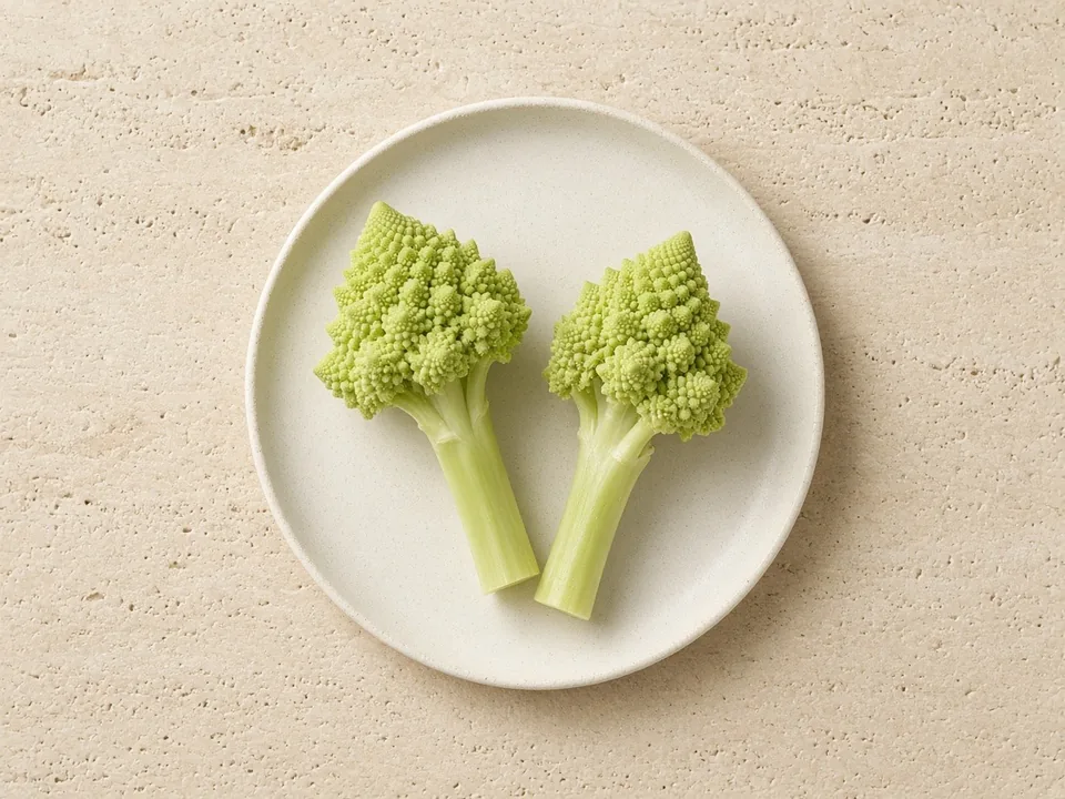 Romanesco for 6 months+: large soft florets with stem handle, or mashed