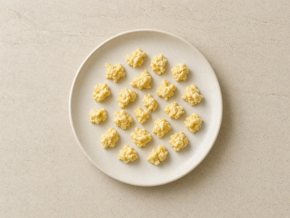 Scrambled eggs for 9 months+: small soft curds