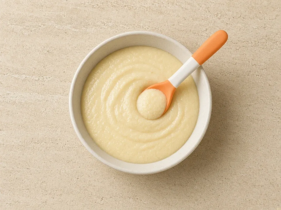 Semolina for 6 months+: smooth porridge on a pre-loaded spoon