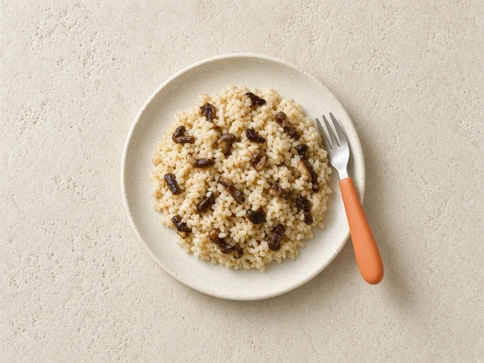 Shiitake for 12 months+: chopped or in family dishes