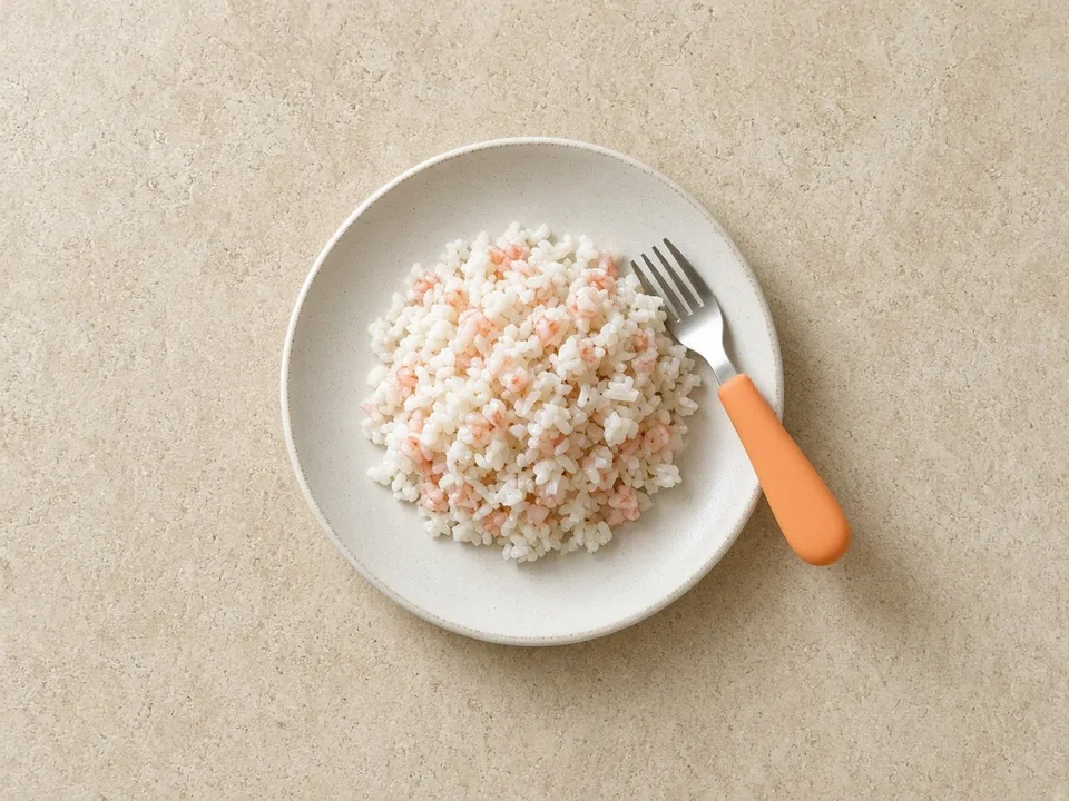 Shrimp for 12 months+: chopped or in family meals