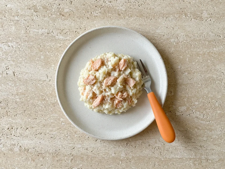 Smoked salmon for 12 months+: a little, cooked into a hot dish