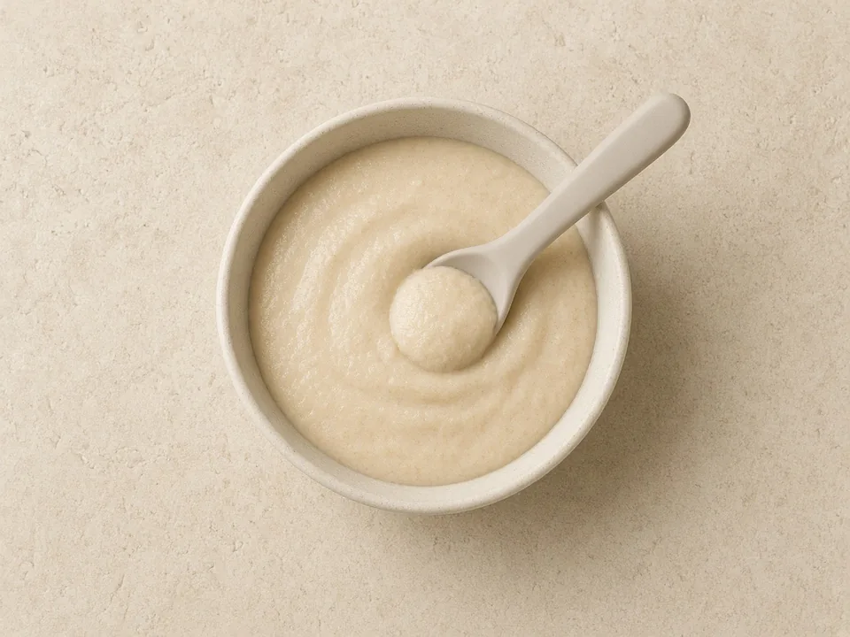 Sorghum for 6 months+: smooth sorghum porridge or soft patties