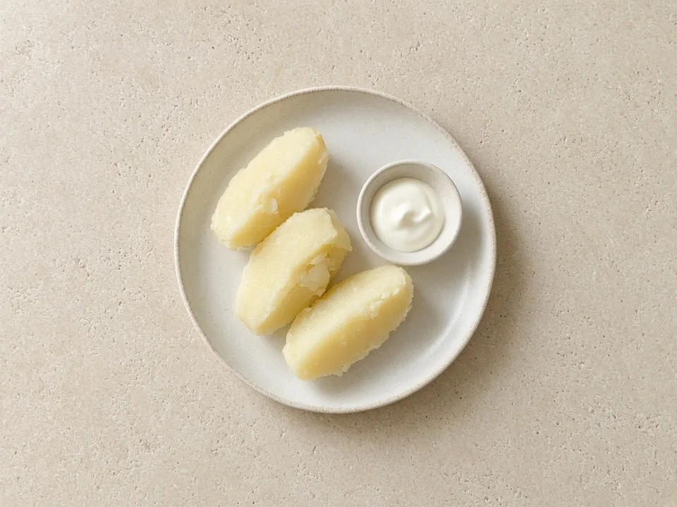 Sour cream for 6 months+: a small dip, or stirred into mashed food