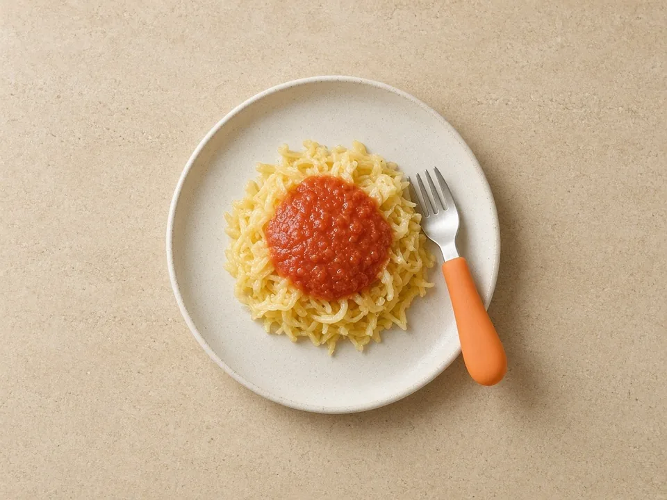 Spaghetti squash for 12 months+: short strands or in dishes