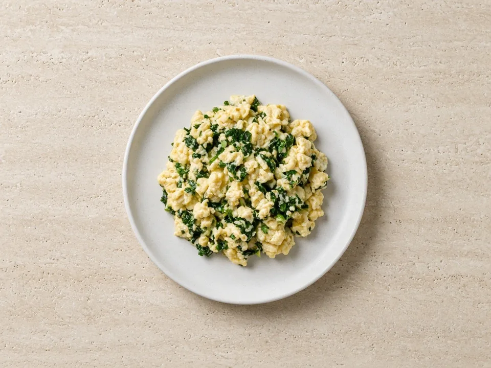 Spinach for 9 months+: finely chopped in dishes