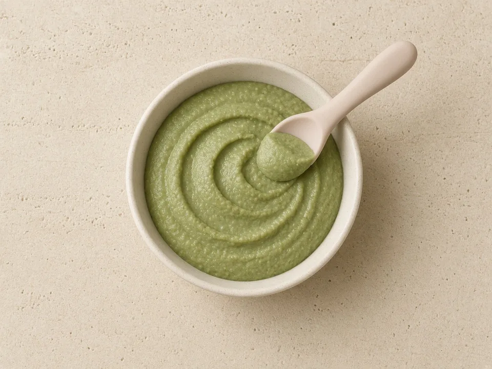 Split peas for 6 months+: thick, smooth mash