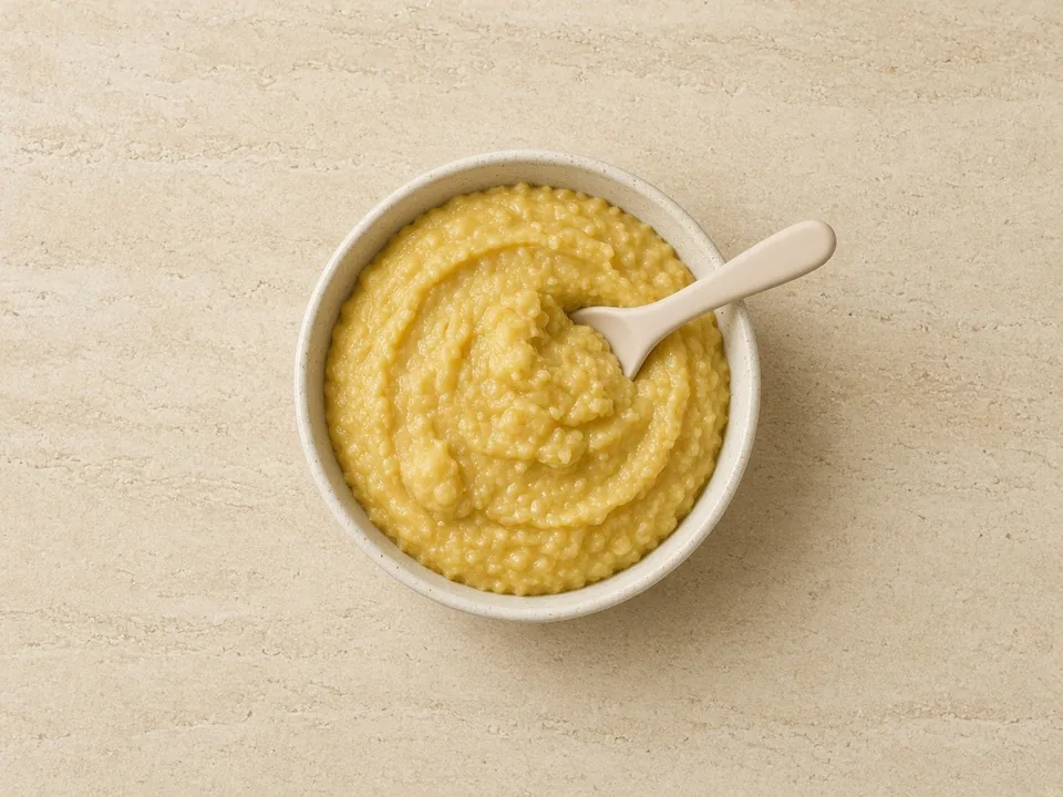 Split peas for 9 months+: thicker mash or soft clumps