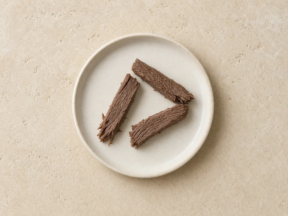 Steak for 6 months+: braised strips that fall apart, or finely minced