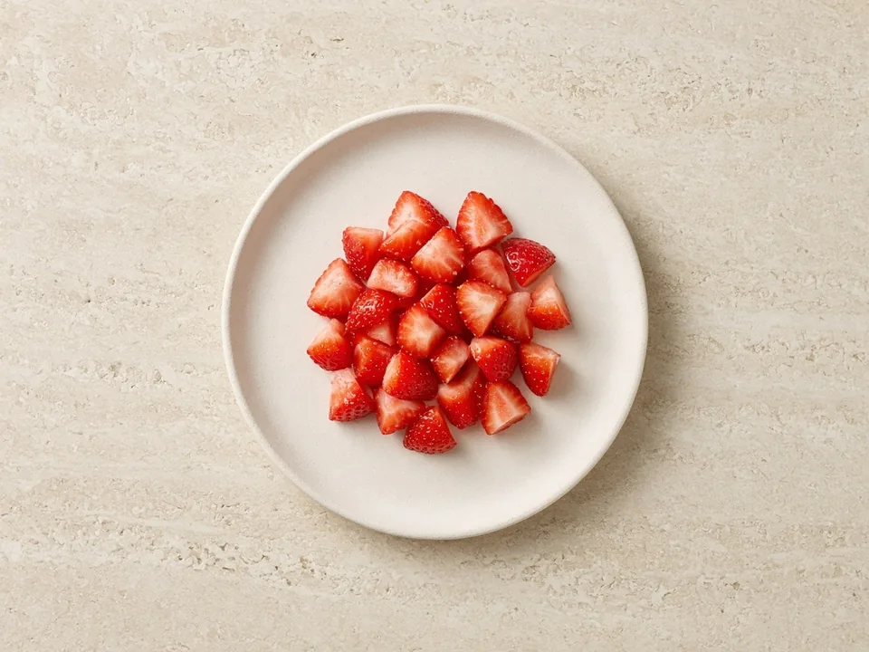 Strawberries for 9 months+: small soft pieces
