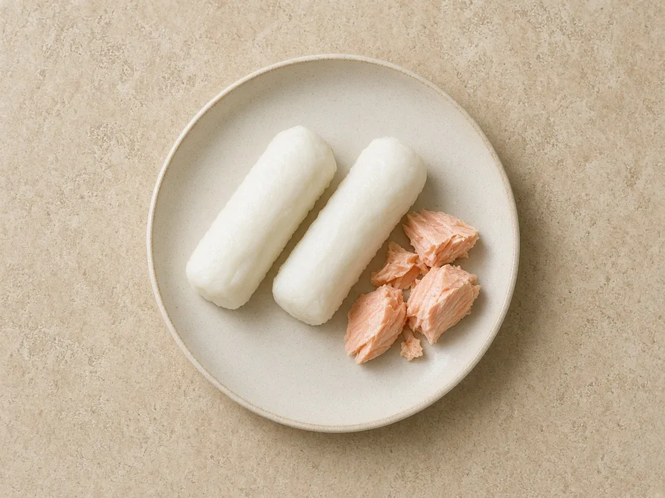 Sushi for 6 months+: soft rice fingers with cooked fish