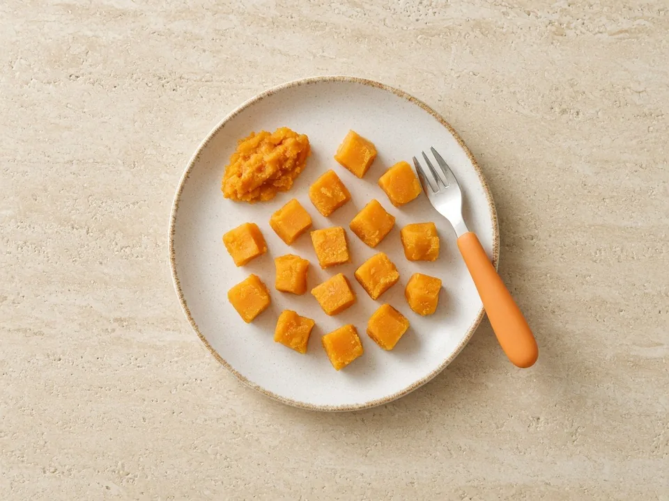 Sweet potato for 12 months+: pieces, mash or in dishes