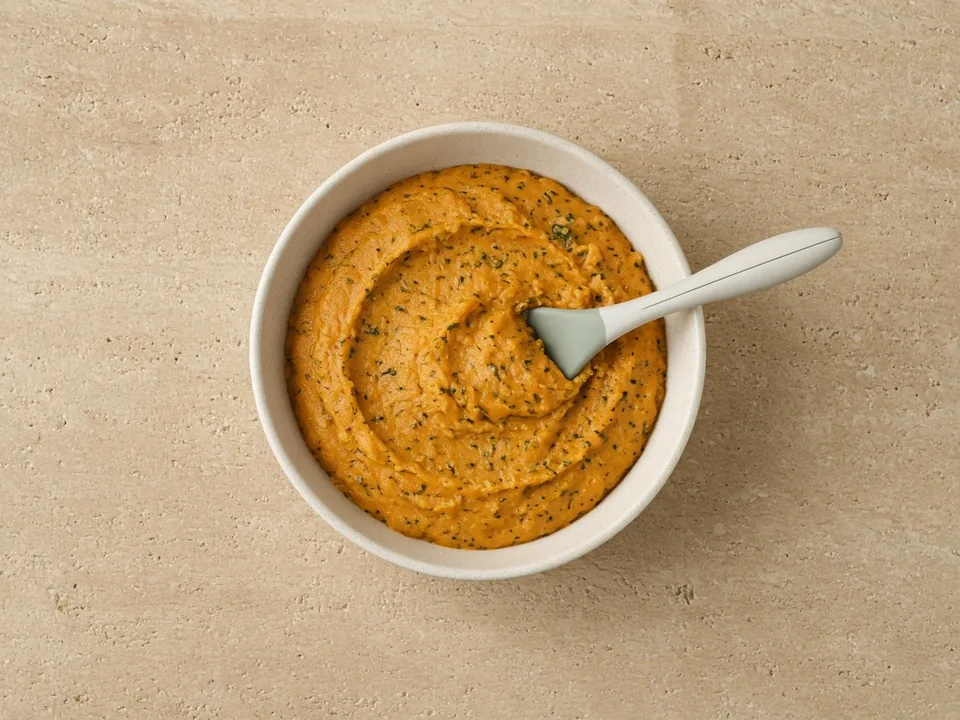 Swiss chard for 6 months+: cooked and blended into soft foods