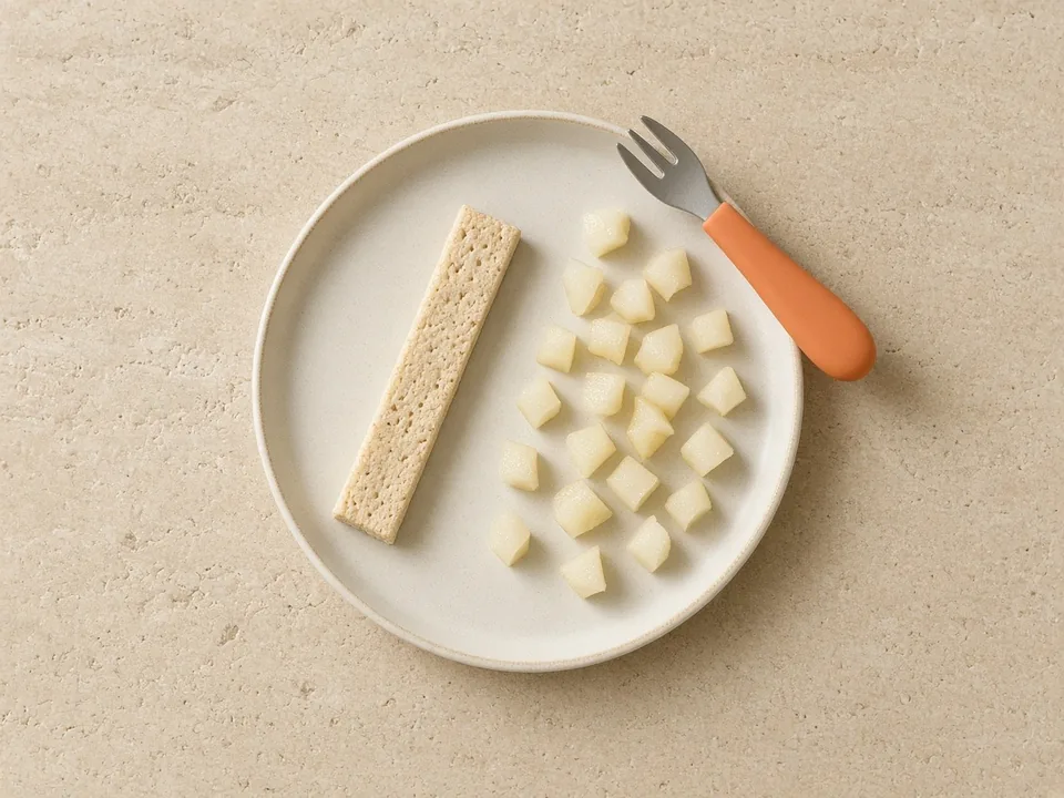 Teething crackers for 12 months+: now and then, as part of a snack