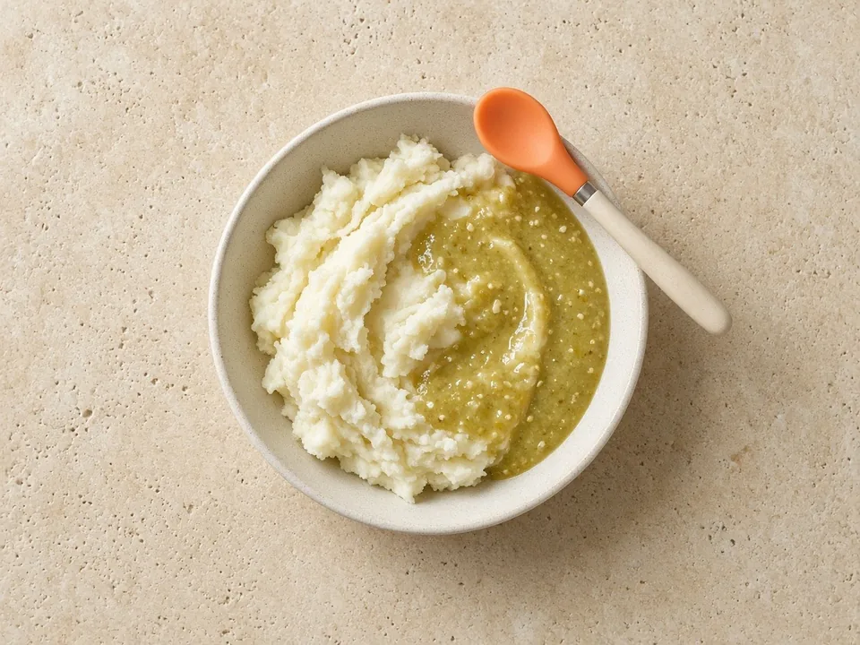 Tomatillo for 6 months+: cooked and blended into a sauce