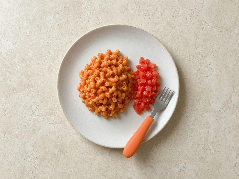 Tomato for 12 months+: chopped, quartered or in family dishes
