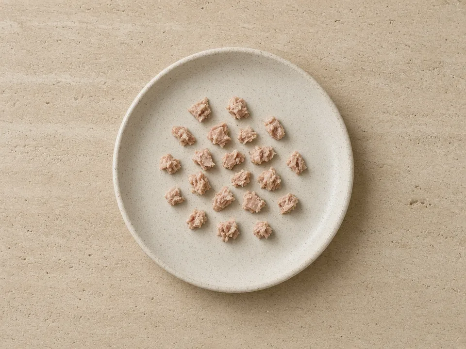 Tuna for 9 months+: small flakes