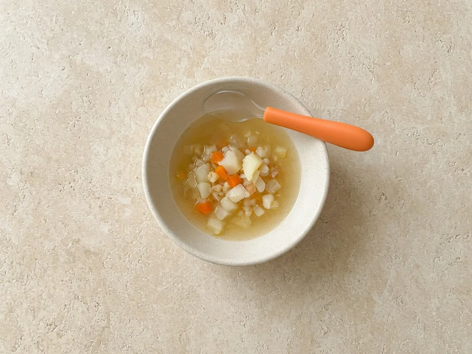 Turnip for 12 months+: soft-cooked pieces or in dishes