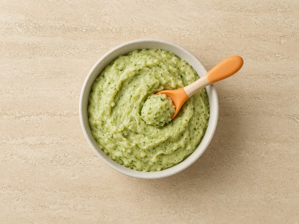 Turnip greens for 6 months+: cooked and blended into soft foods