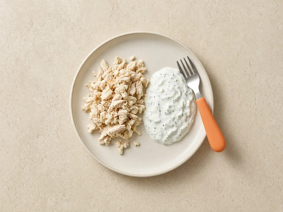 Tzatziki for 12 months+: family tzatziki, with a little garlic