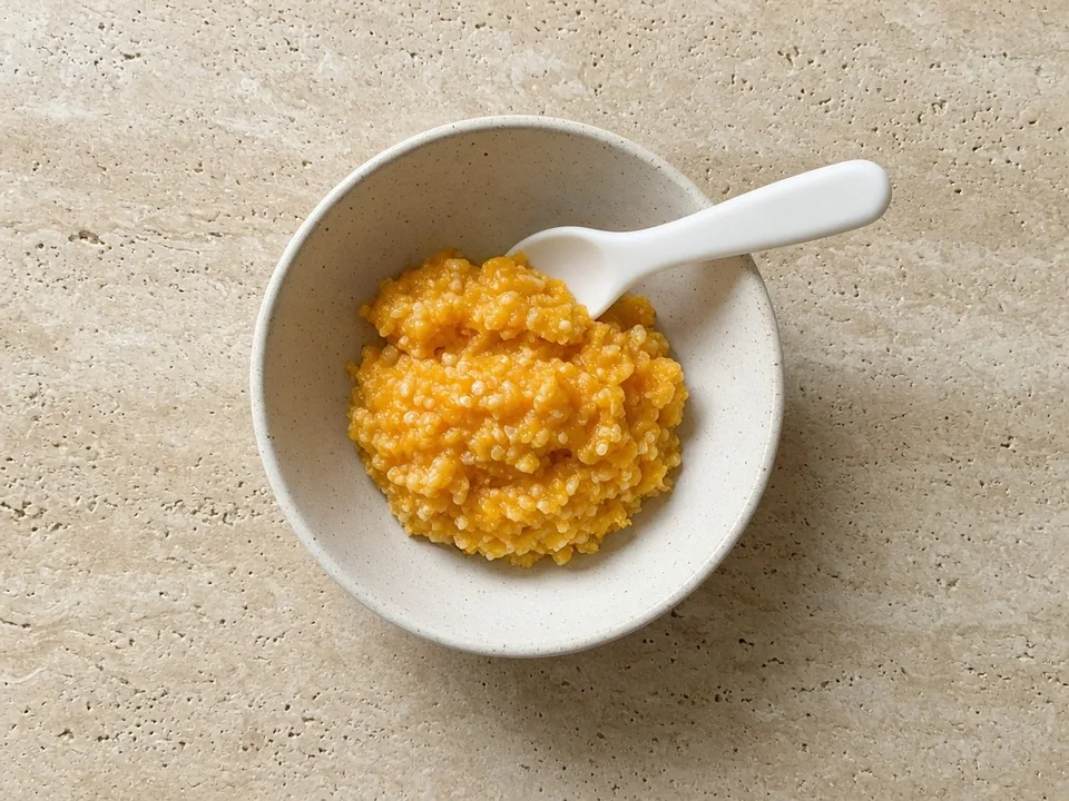 Wheat for 9 months+: small soft pieces and thicker cereal