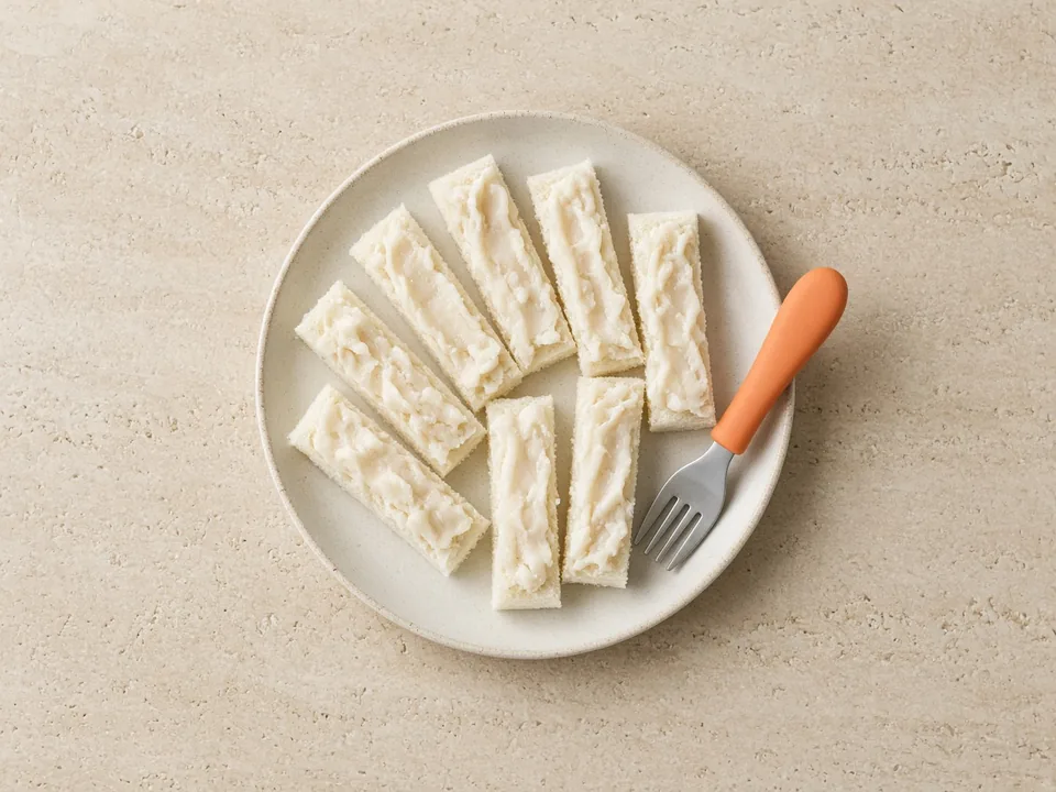 White beans for 12 months+: flattened beans or in dishes