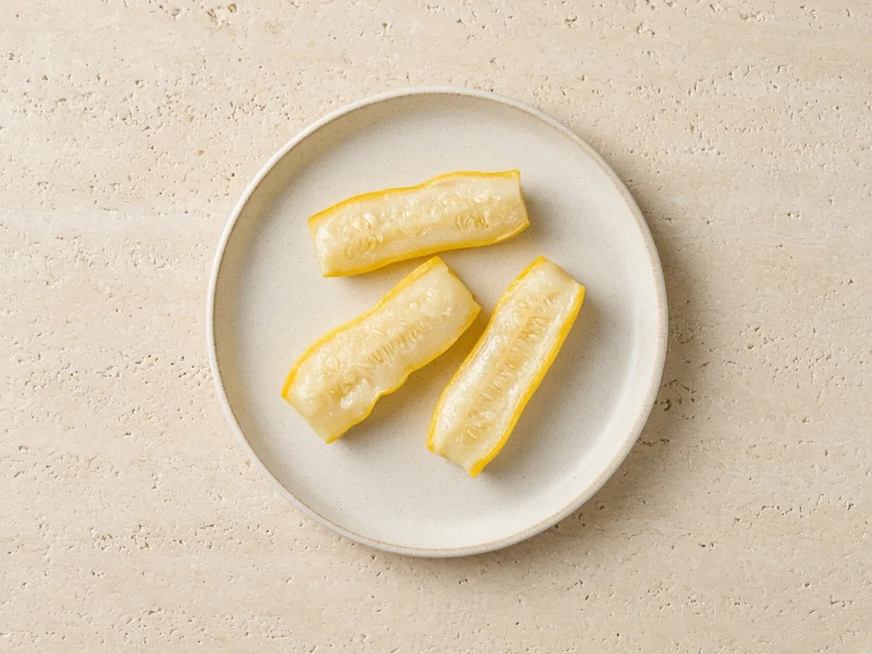 Yellow squash for 6 months+: soft-cooked spears or mashed squash