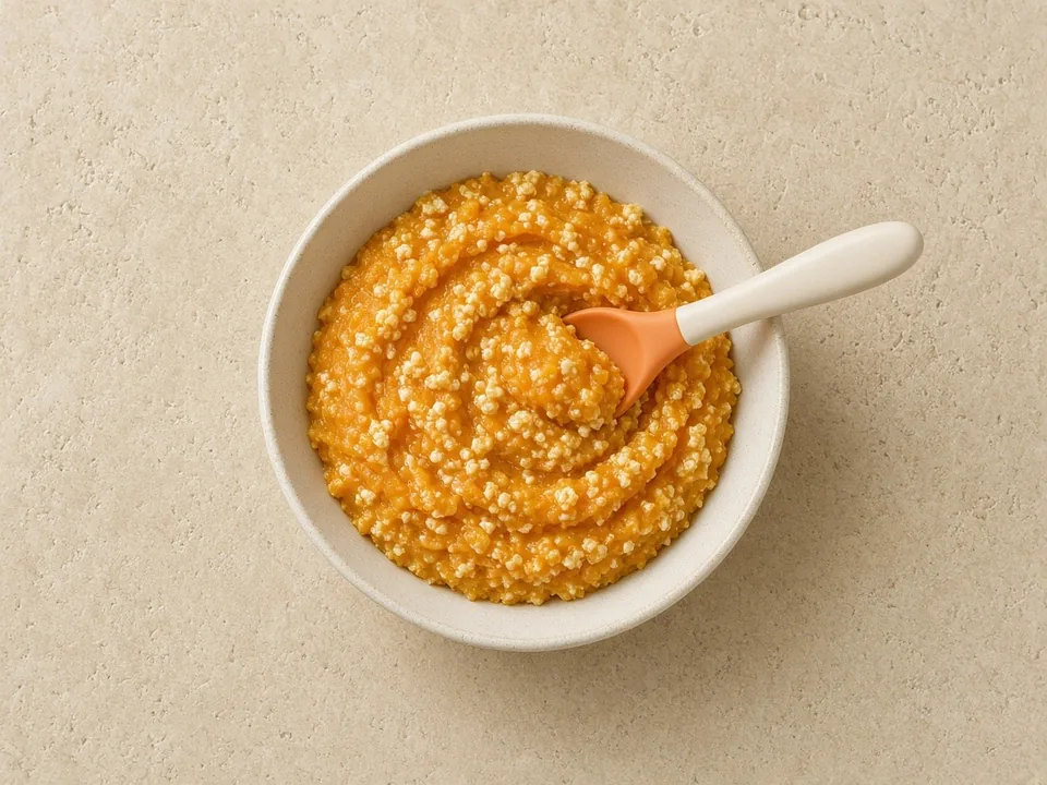 Yuba for 6 months+: blended or very finely chopped