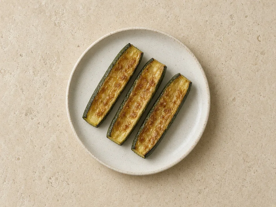 Zucchini for 6 months+: soft-cooked spears or mashed zucchini